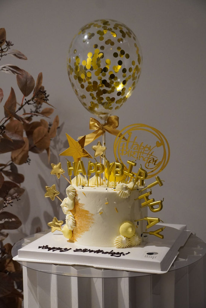 White Gold Themed Cake