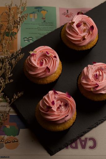 Rose Lychee Cupcakes