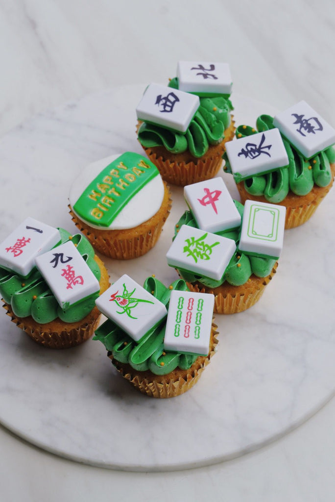 Classic Mahjong Cupcakes